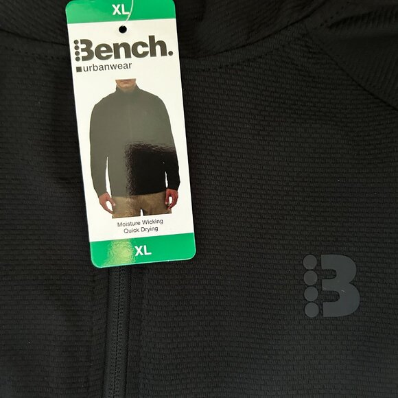 Bench Men's Full Zip Knit Moisture Wicking Jacket Black Size XL - Picture 2 of 7